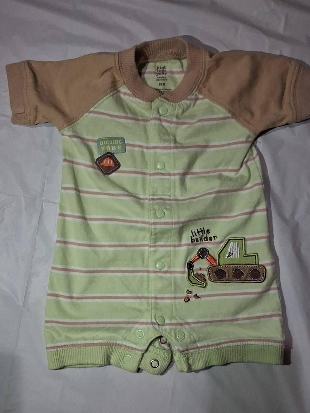 ✨ Carter's Just One You "Little Builder" Striped Romper ✨